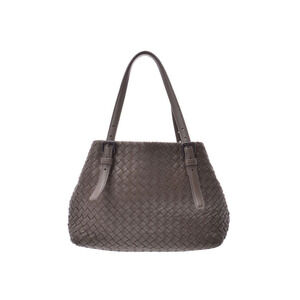 Bottega Veneta Chester Bag Intrecciato Gray Khaki Green Lambskin Tote